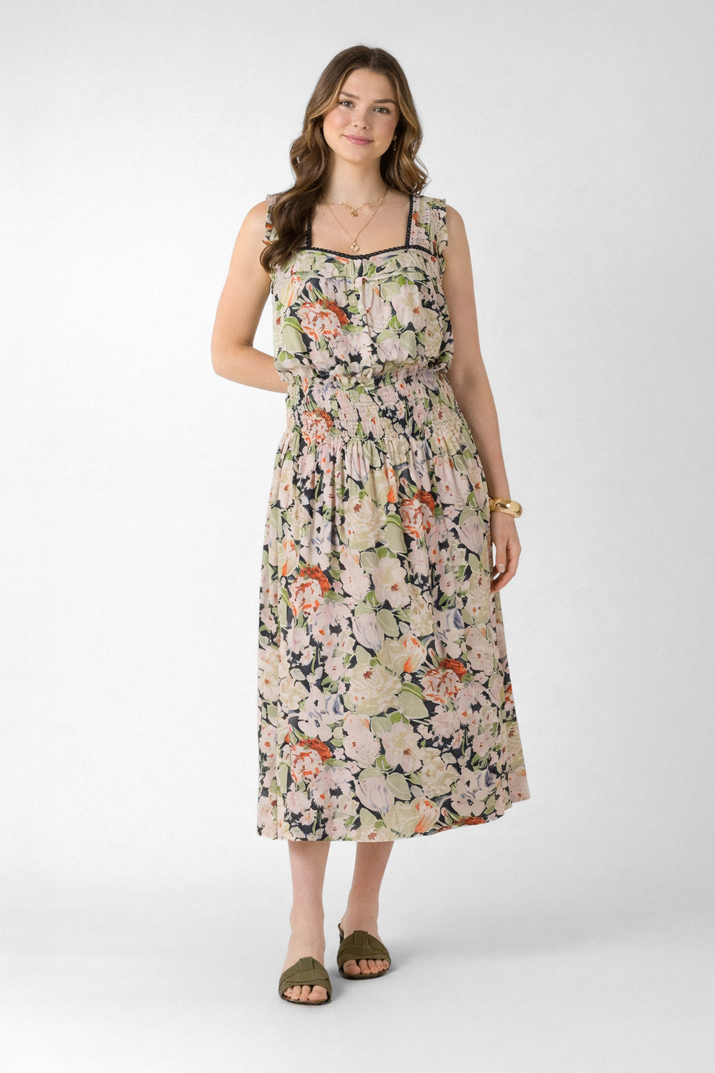 PIINTUCK DETAIL BUTTON FRONT TANK - VINTAGE ROSE collection from Dex ...
