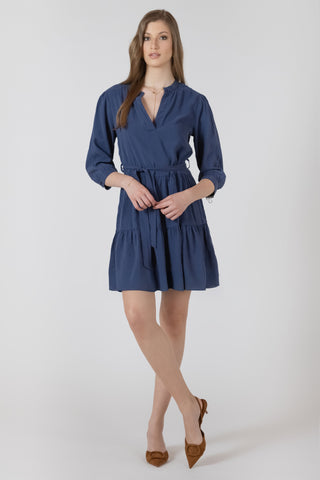 Tiered Belted Dress