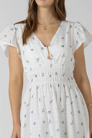 Robe midi étagée cache-cœur
