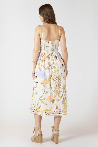 Robe midi froncée