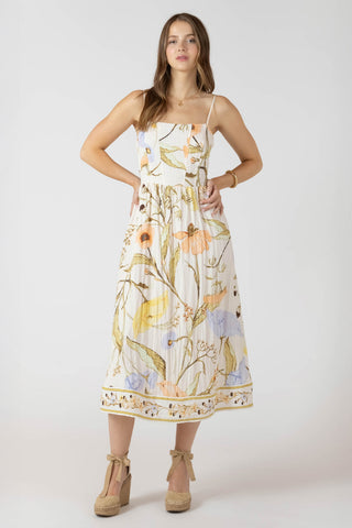 Smocked Detail Midi Dress