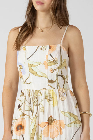 Robe midi froncée