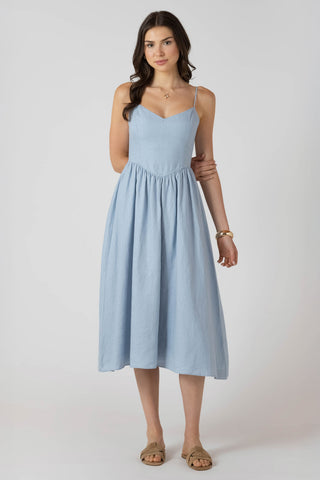 dex denim dress Dex Denim Midi Dress by Free People in Dark Wash, Size: XS