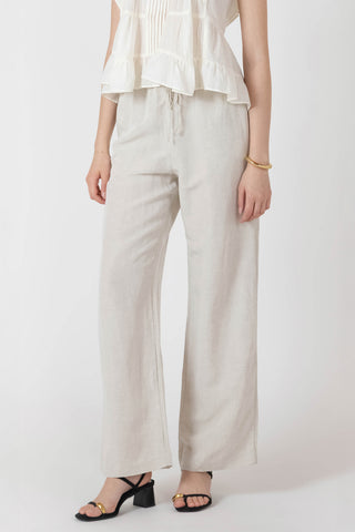 Elastic Waist Linen Pants