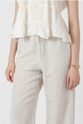 Elastic Waist Linen Pants