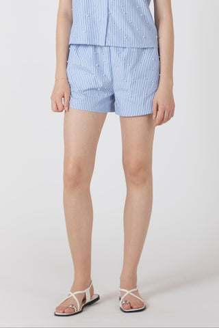 CHAMBRAY/WHITE STRIPE