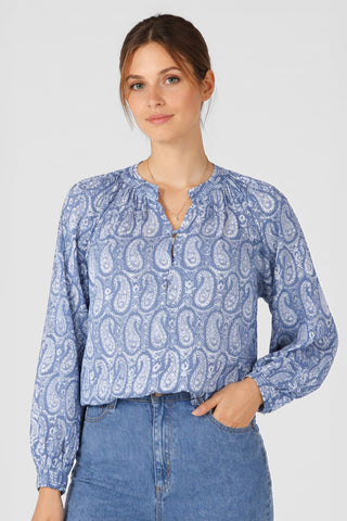 BLUE/WHITE PAISLEY