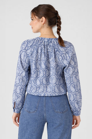 BLUE/WHITE PAISLEY