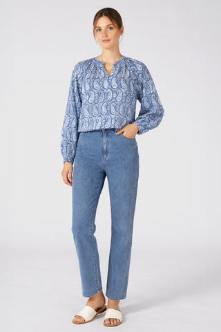 BLUE/WHITE PAISLEY