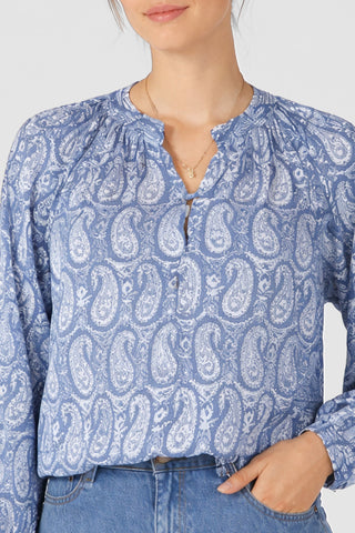BLUE/WHITE PAISLEY