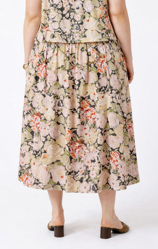 Smocked Waist Midi Skirt