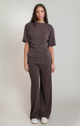 Dex Wide Leg Pants in Soft Brown | Dex Clothing