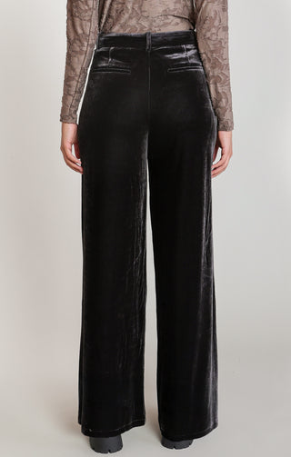 Pantalon large en velours