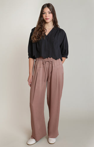 Oversized Pull-On Pants
