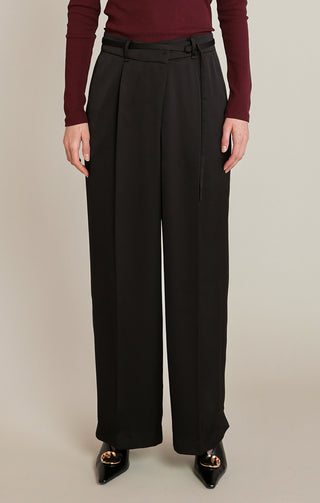 Belted Satin Pants