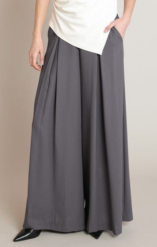 Pantalon plissé taille haute