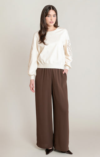 Wide Leg Pull-On Pants
