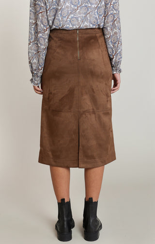Suede Midi Skirt