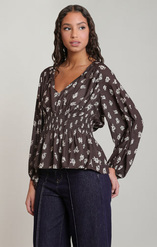 Blouse smockée