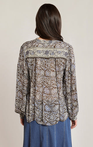 Orchid Print Blouse