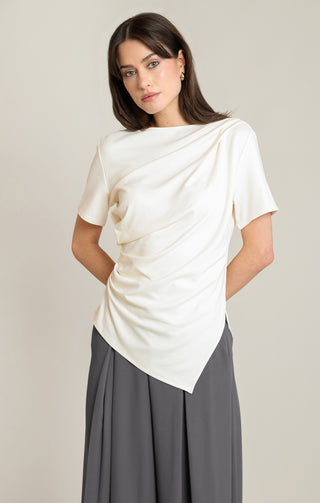 Draped Asymmetric Sweater