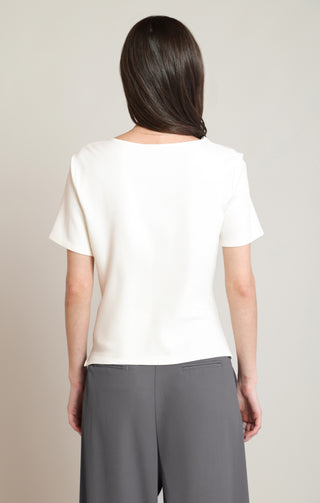 Pull asymétrique drapé