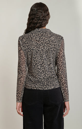Chemise léopard en maille