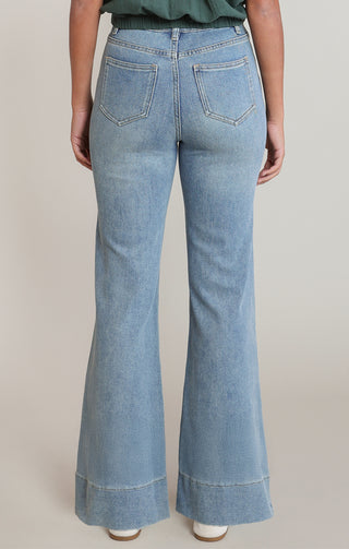Mid-Waist Denim Pants