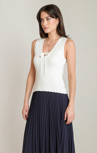 Scalloped Knit Top