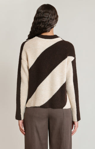 Diagonal Stripe Sweater