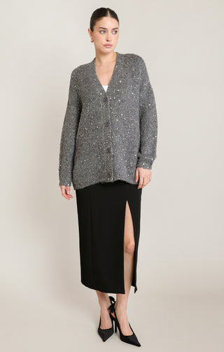 Cardigan en maille à sequins
