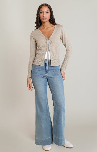 Front Tie Cardigan