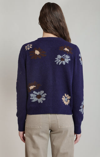 Cardigan doux à fleurs