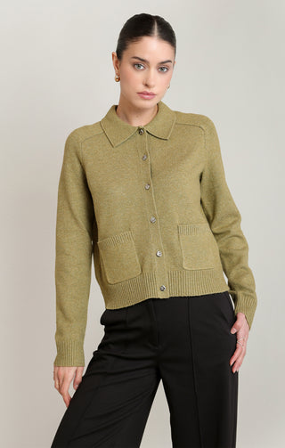 RIBBED CARDIGAN SWEATER