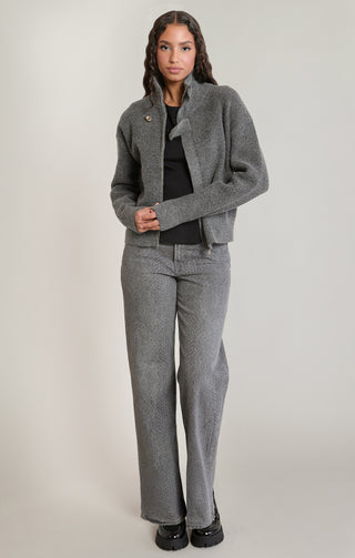 Zip-Up Cardigan