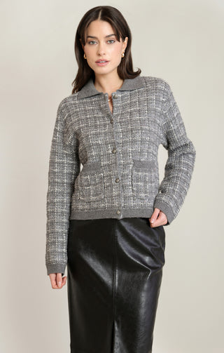 Tweed Sweater Cardigan