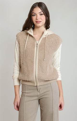 Gilet à Capuche en Bouclette