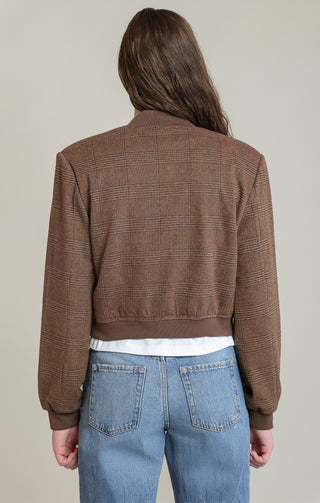 Blouson aviateur pied-de-poule