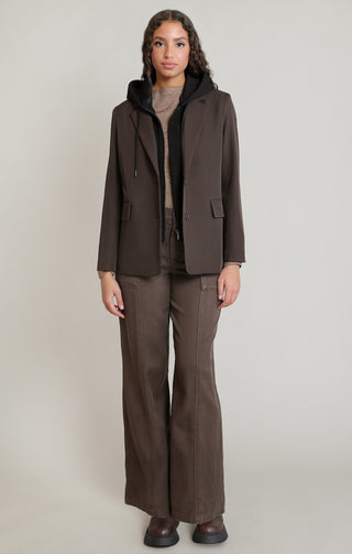 Detachable Hooded Blazer