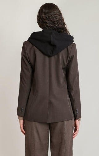 Detachable Hooded Blazer