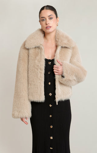 Veste en fausse fourrure