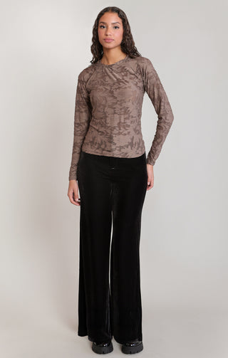 Velvet Wide Leg Pant