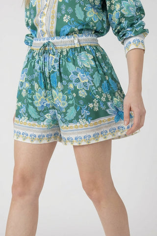Short soyeux à taille élastique