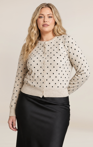 Cardigan à pois