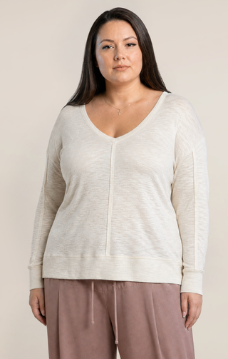 V-Neck Knit Top