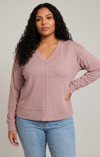 V-Neck Knit Top