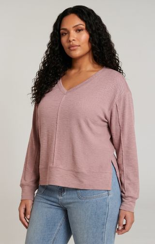 V-Neck Knit Top