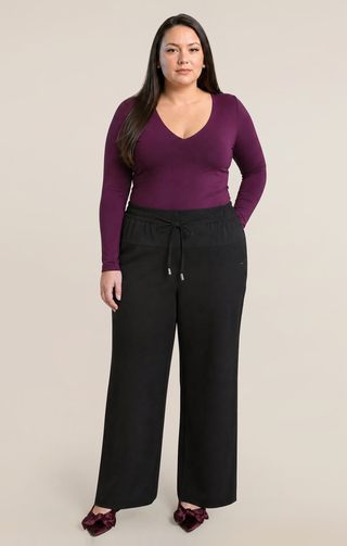 Pantalon large en satin