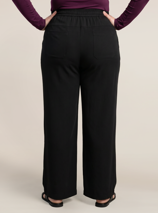 Pantalon large en satin