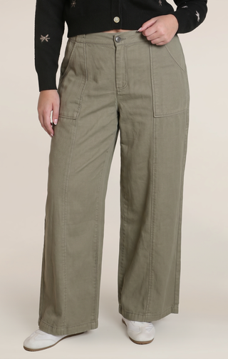 Twill Wide Leg Pant